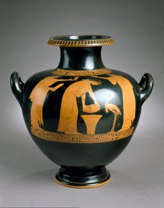 Idria attica a figure rosse, 470-60 a.C.